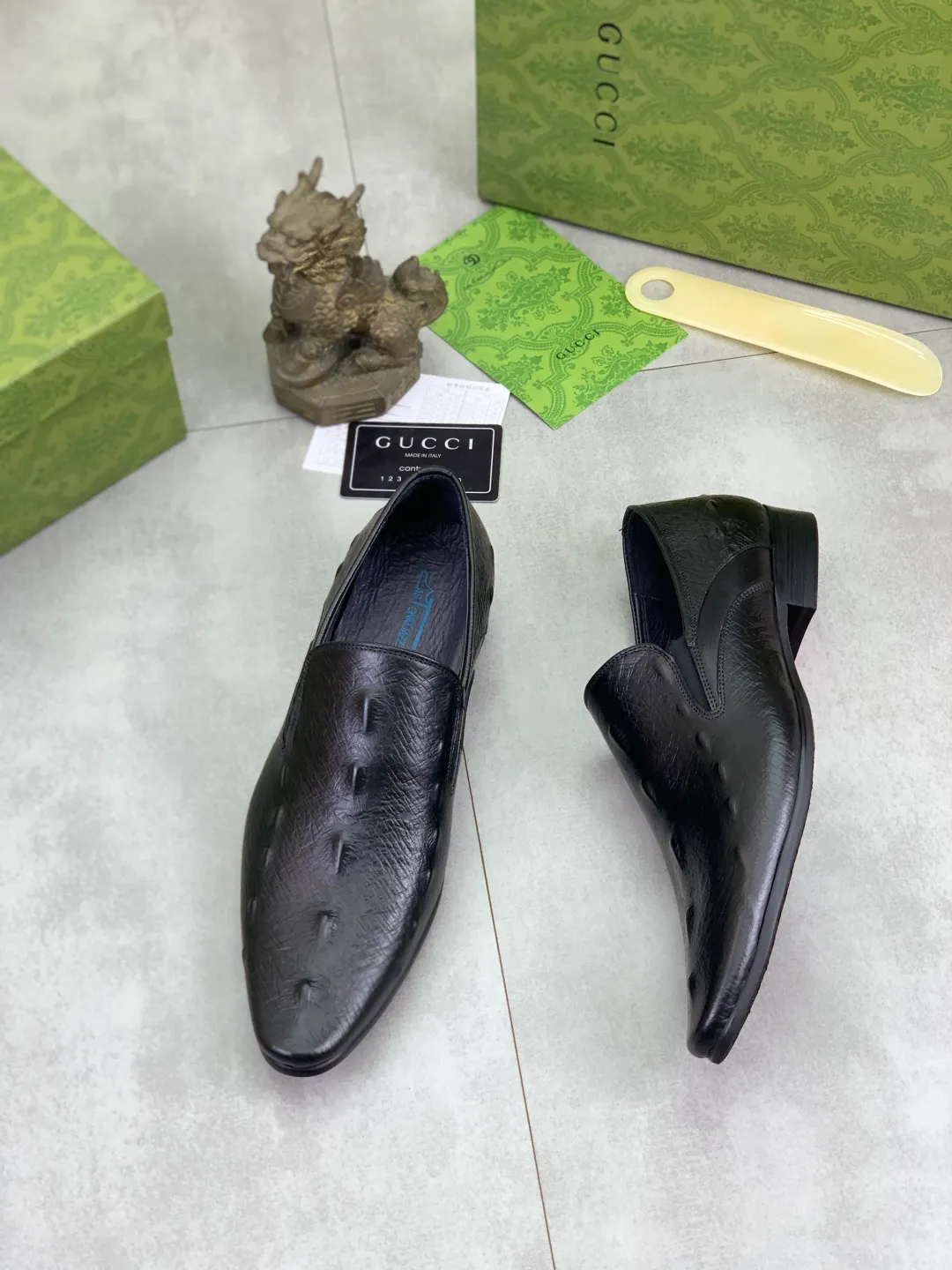 Men's Men's Shoes 💰P500 [New Style] 💰💎💎💎 [Gucci] GUCCI high-end men's formal business leather shoes, original order 1:1! Original imported high-end calfskin, original metal buckle, imported first-layer pigskin lining for feet, original high-end outsole, men's shoe size: 38-44